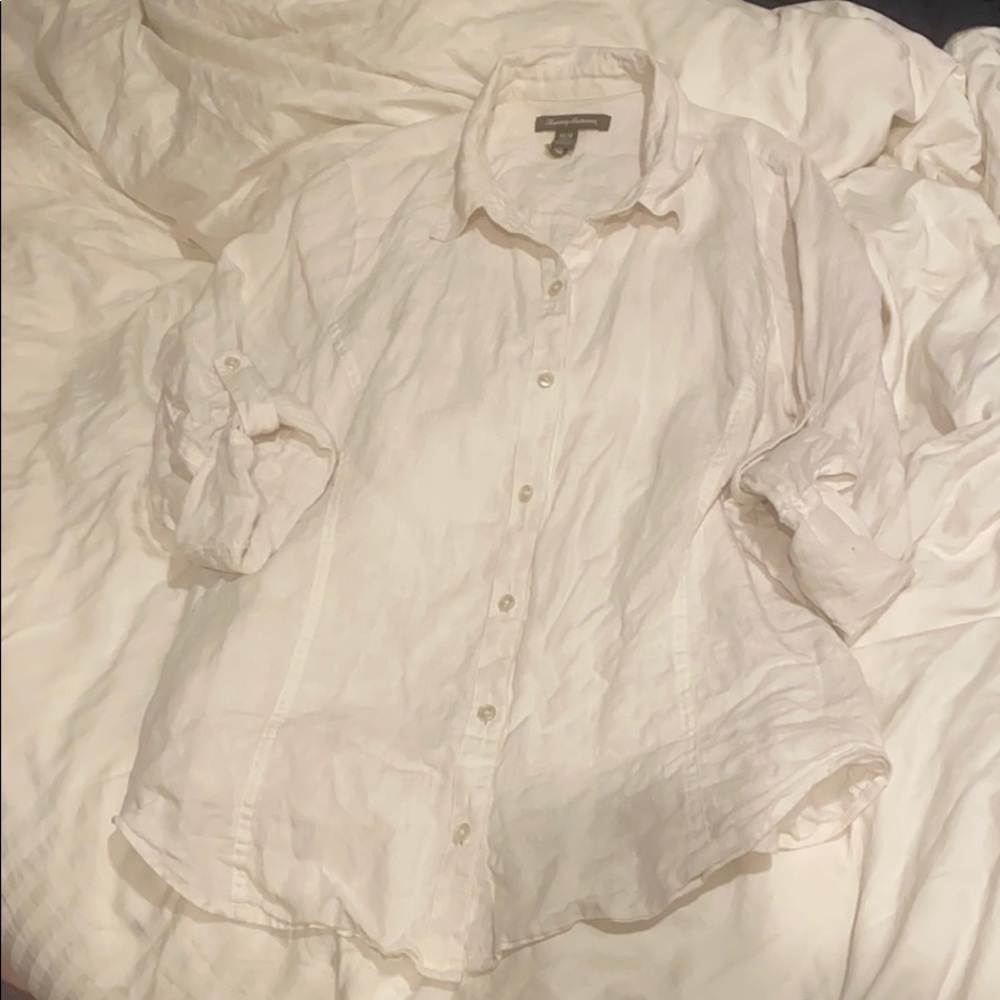 Tommy Bahama sunset chambray linen shirt